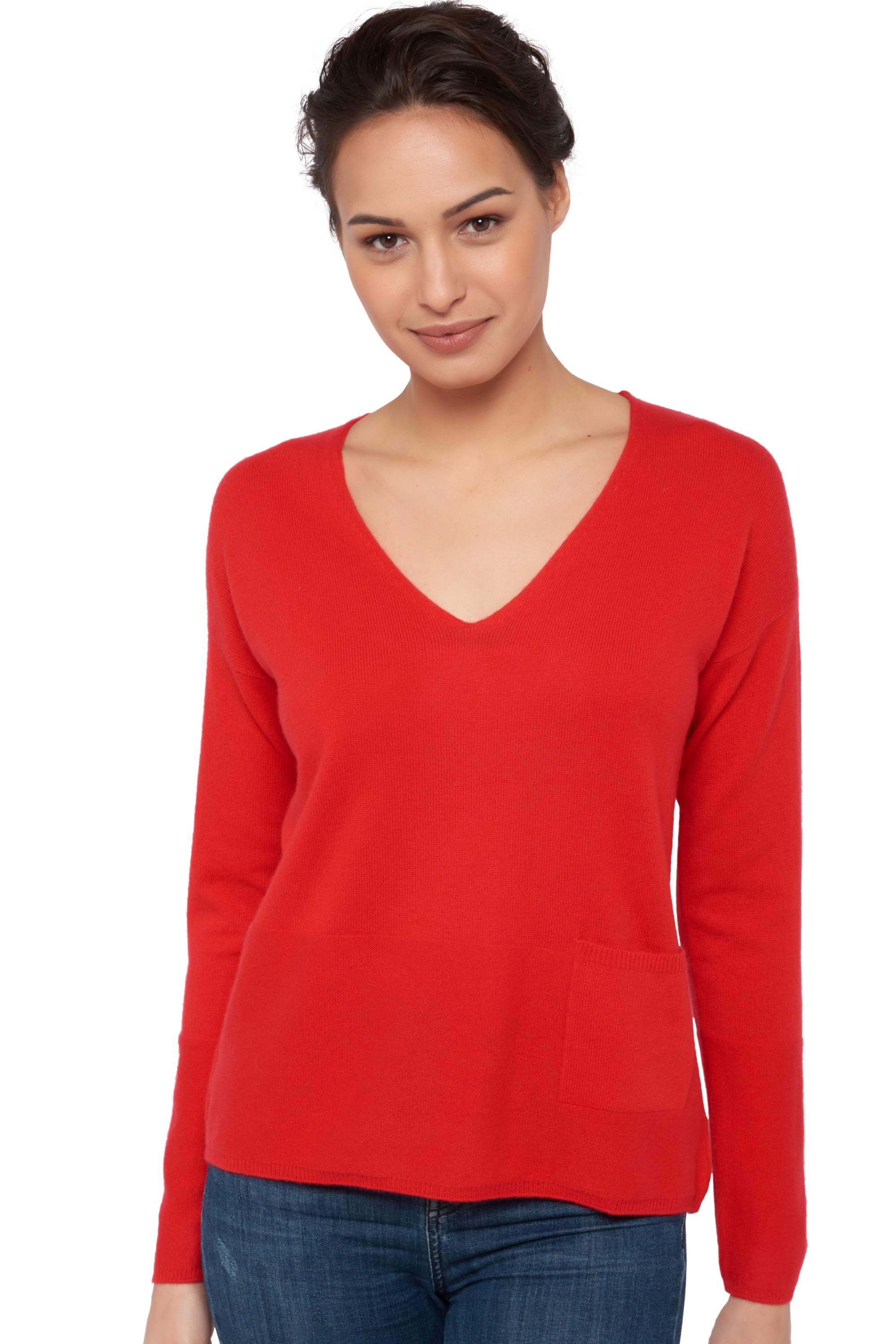 Cachemire pull femme soldes uliana rouge s
