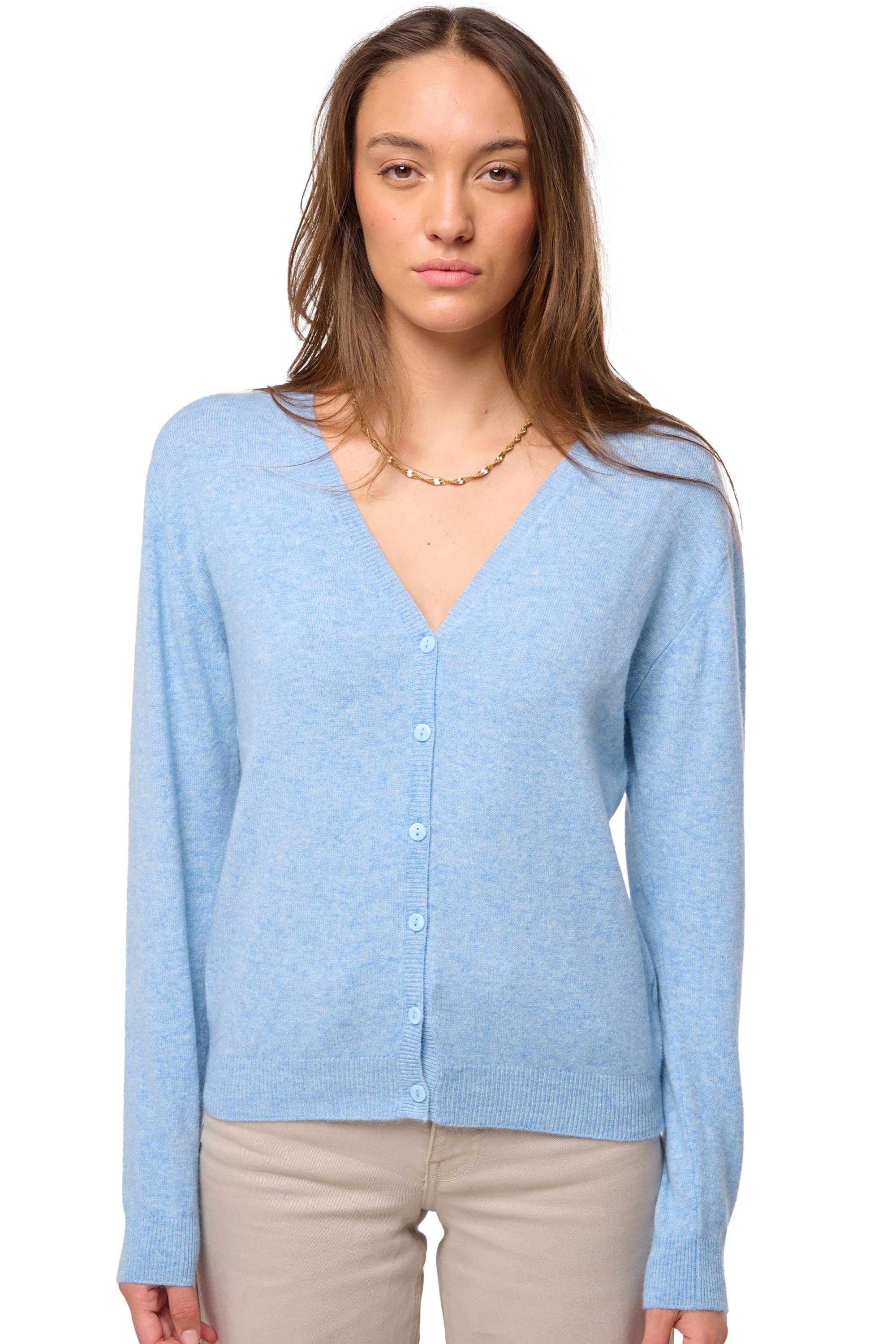 Cachemire pull femme taline first powder blue xs