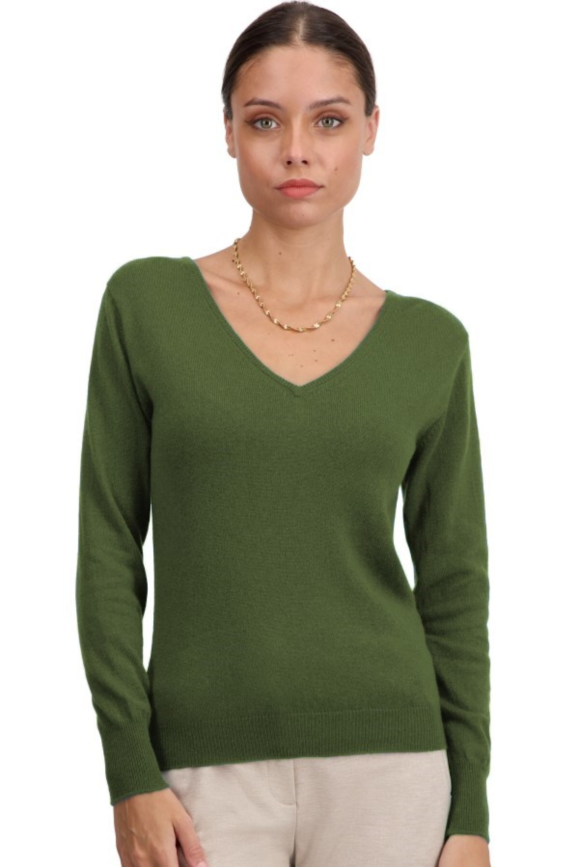 Cachemire pull femme trieste first olive m