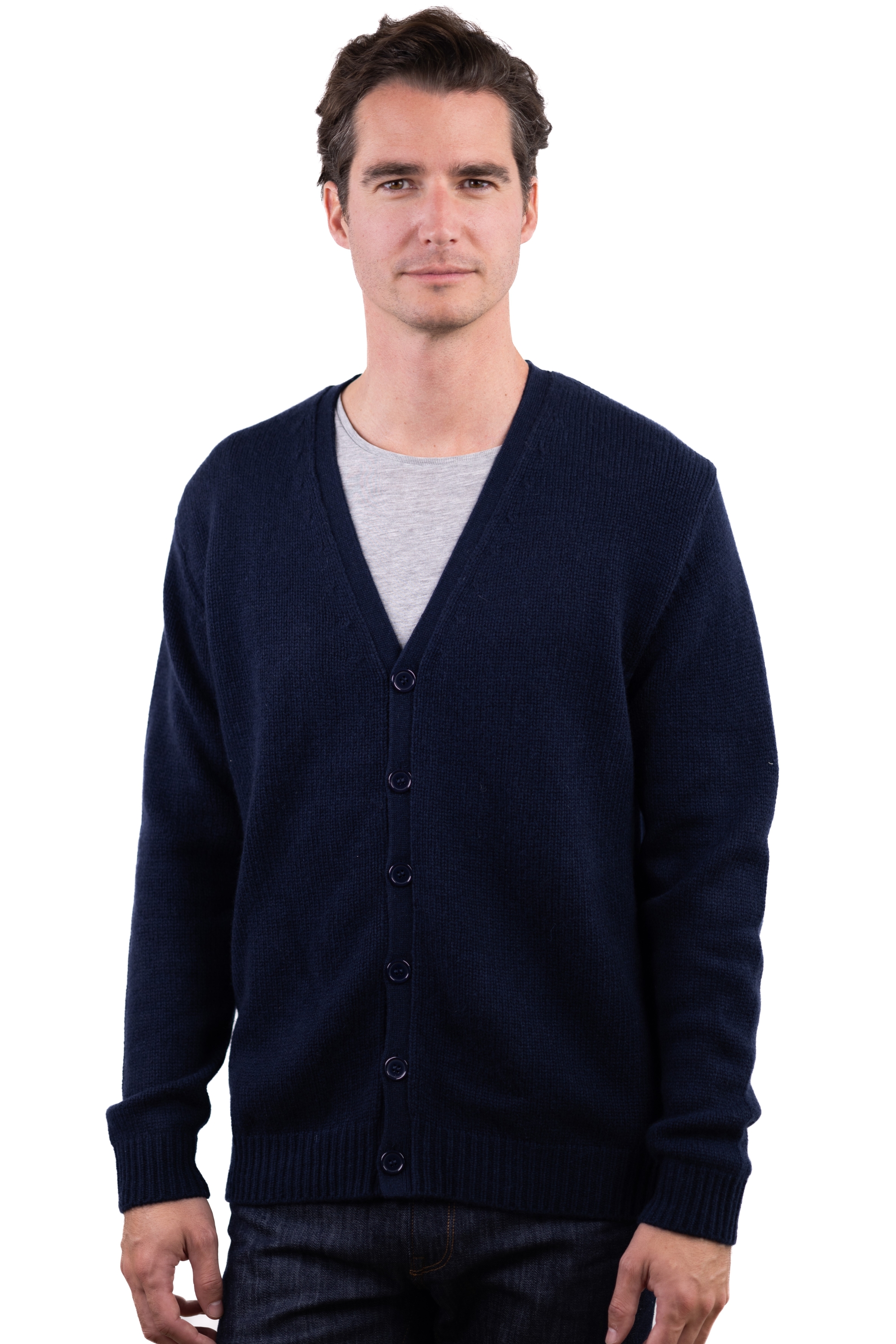 Cachemire pull homme aden marine fonce xs