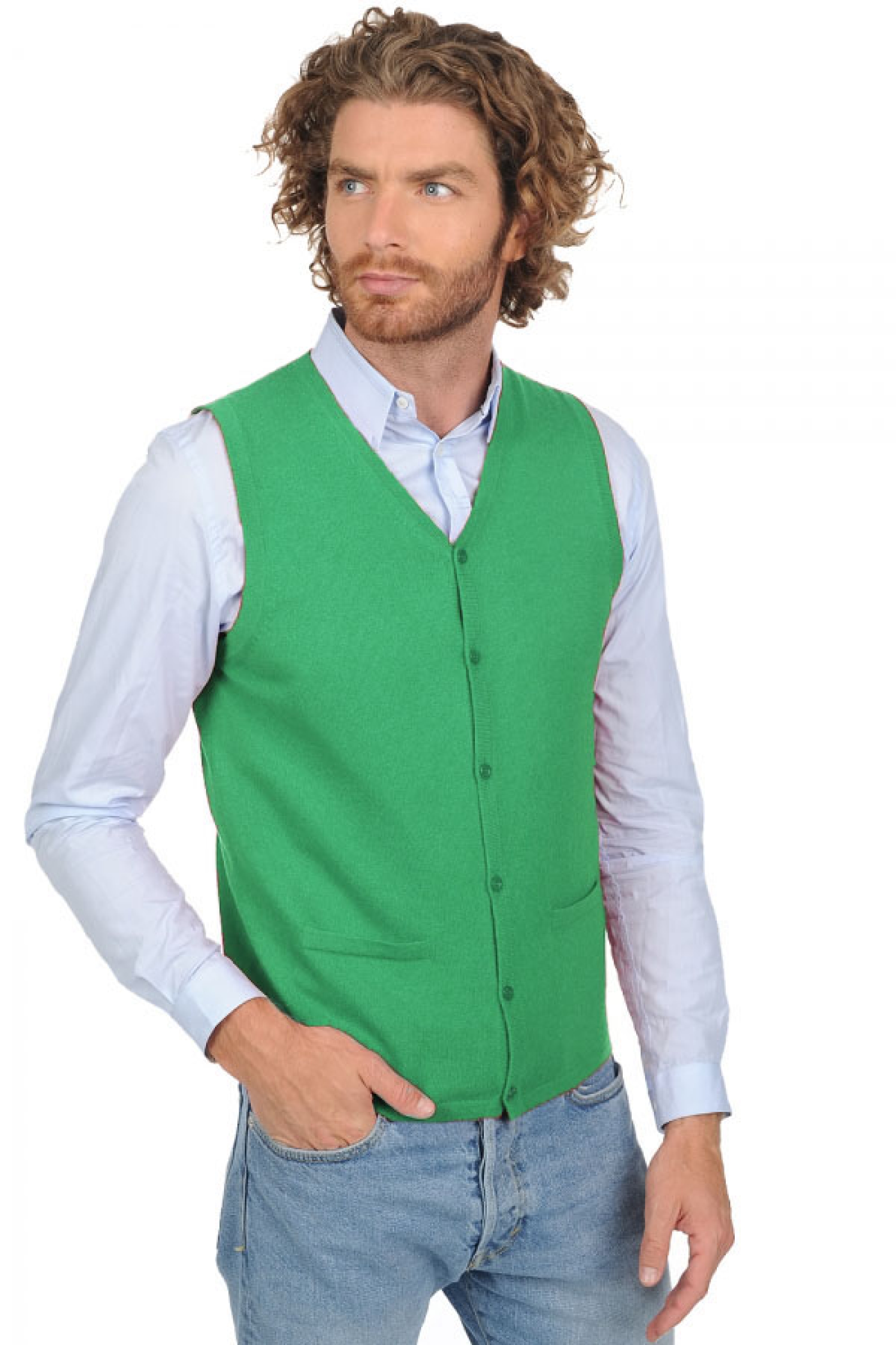 Cachemire pull homme basile new green xl