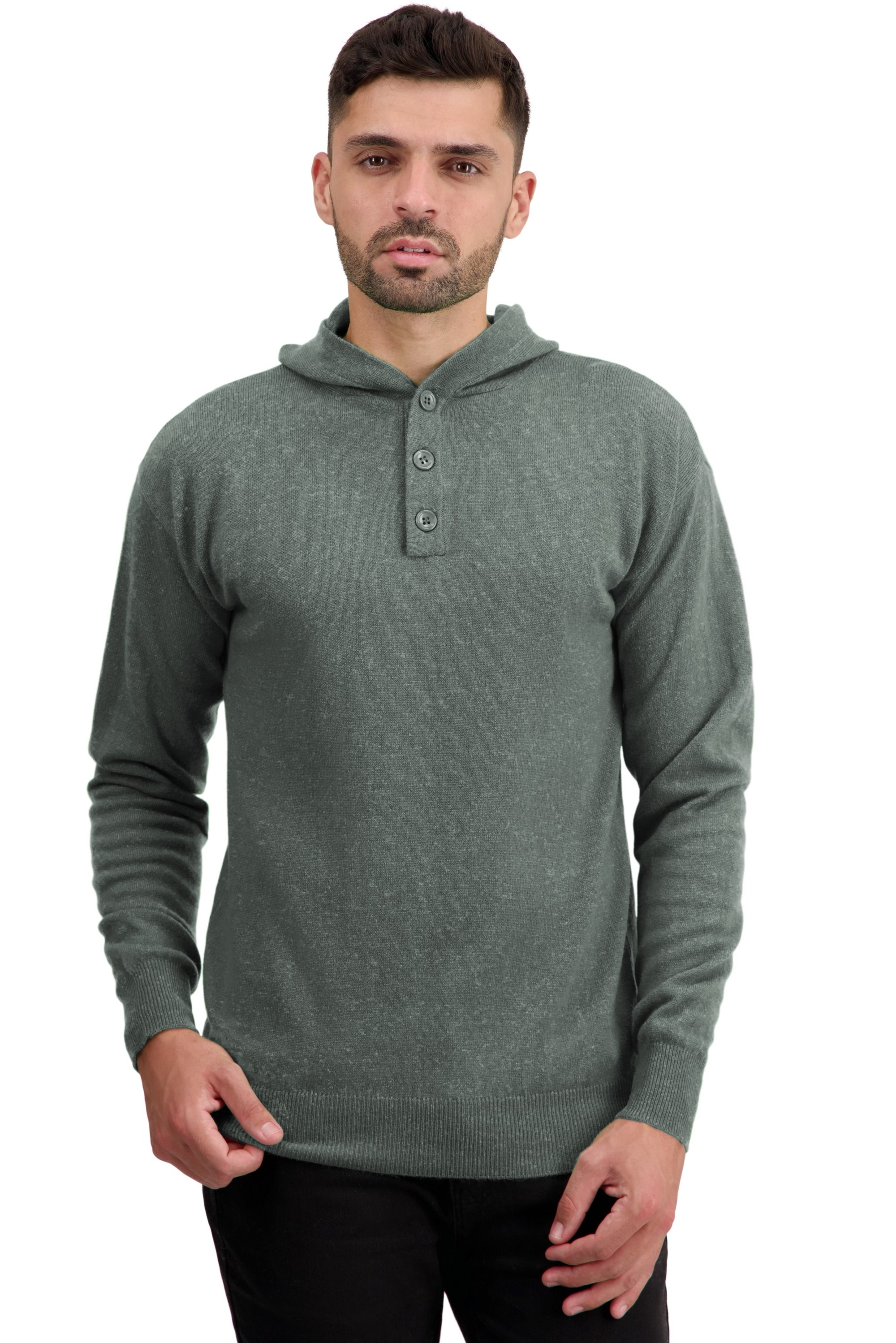 Cachemire pull homme col rond tesson gris chine xl