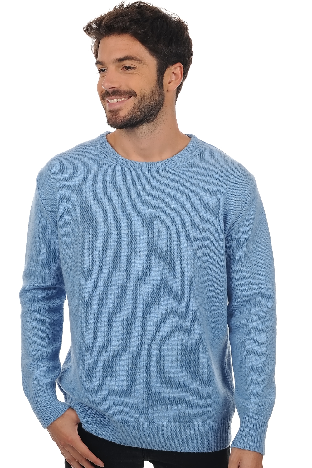 Cachemire pull homme les intemporels bilal bleu azur chine 2xl