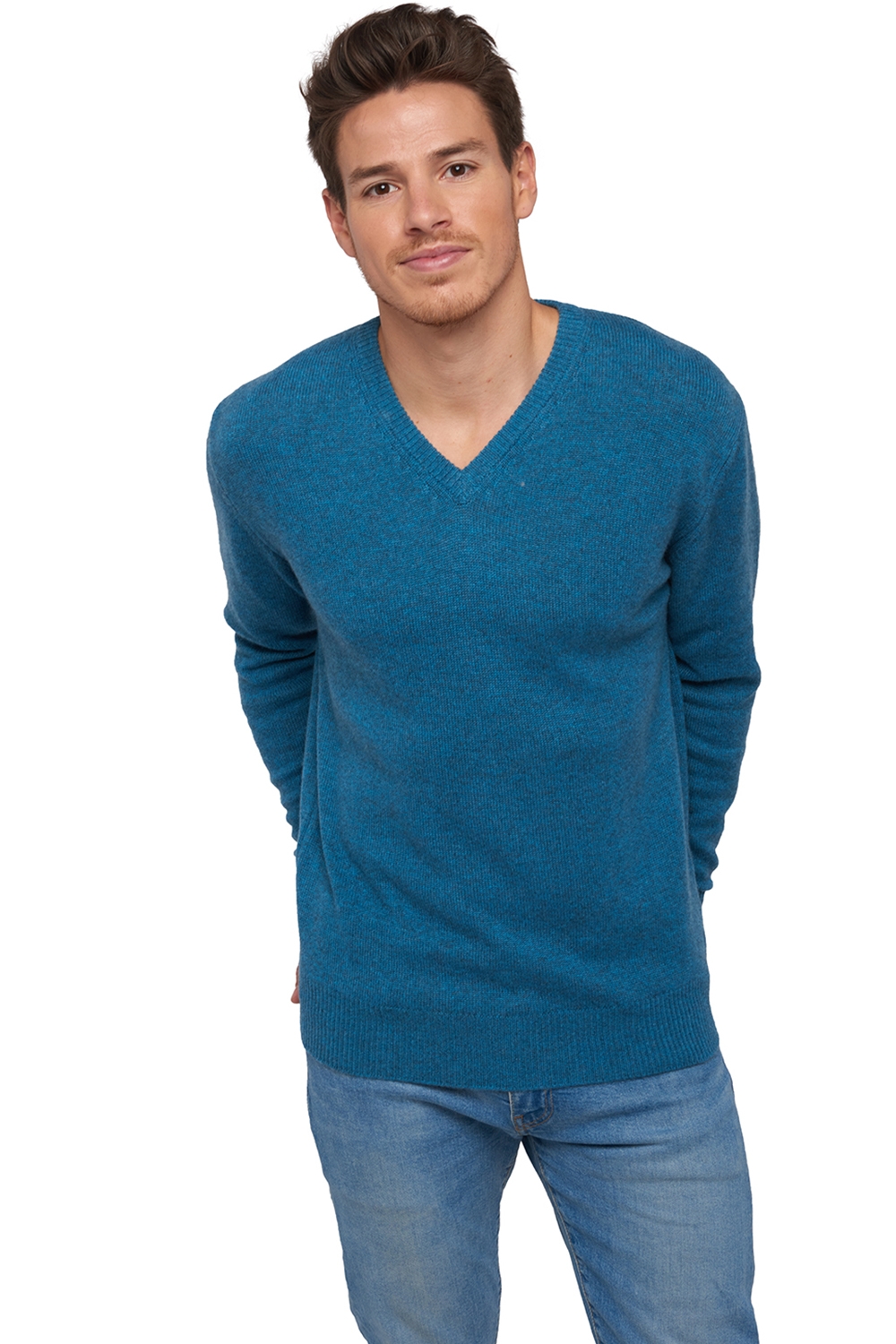 Cachemire pull homme les intemporels hippolyte 4f manor blue m