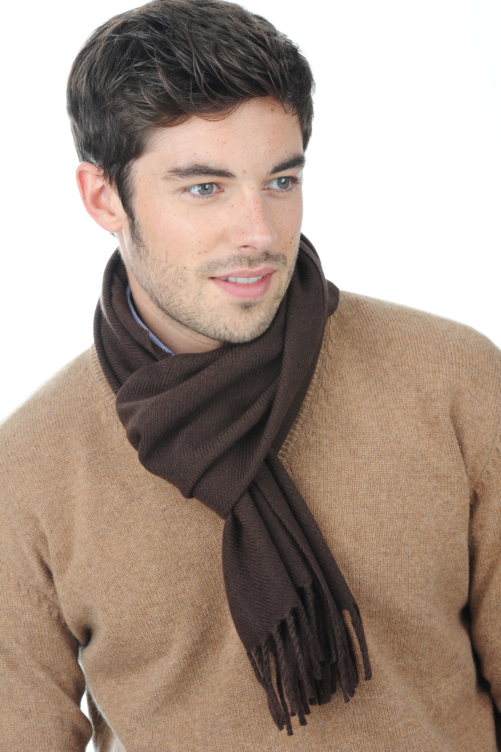 Cachemire pull homme zak170 capuccino 170 x 25 cm