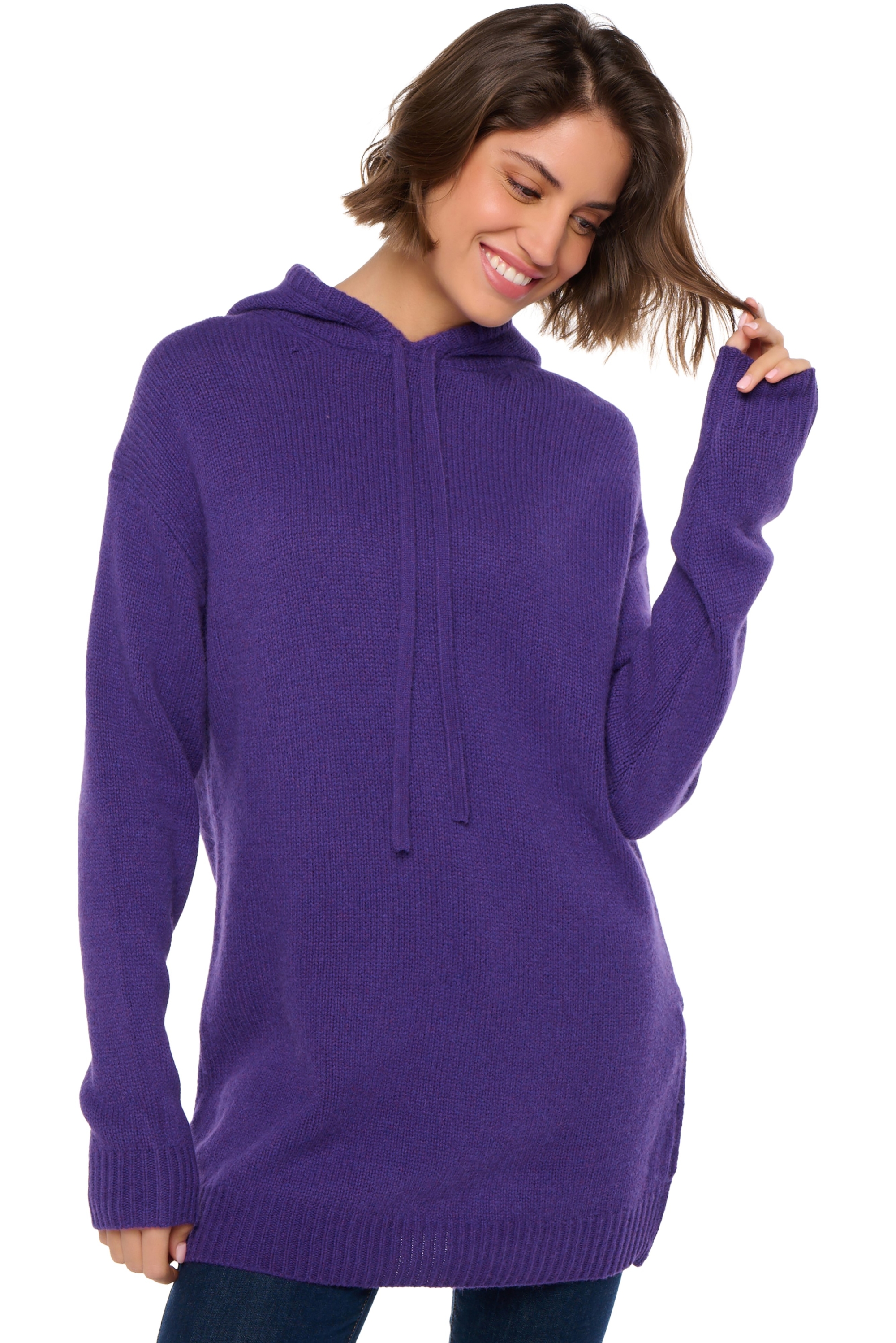 Yak pull femme col rond veria deep purple xs